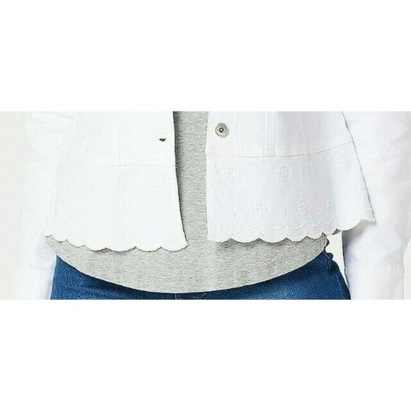 Studio by Denim & Co. Twill Jean Jacket White XS - Picture 3 of 3